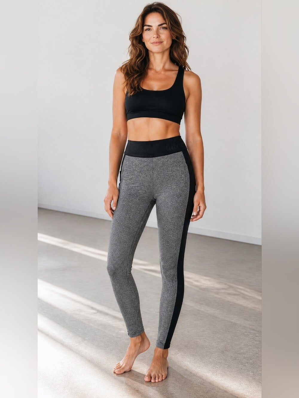 lululemon Box It Out High-Rise Ankle Leggings Sz 4 Gray Black
